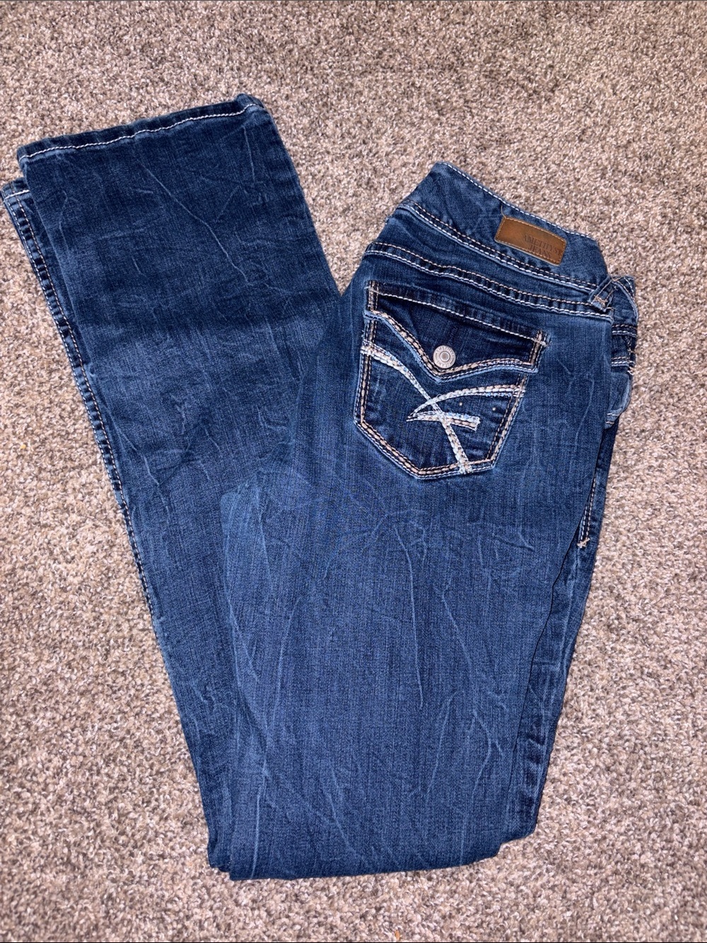 Amethyst Jeans Women's Indigo Bootcut Jeans with Embroidered Pocket